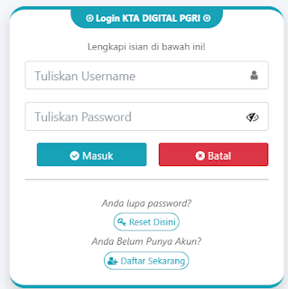 Register PGRI Lamandau - Persatuan Guru Republik Indonesia Cabang Lamandau